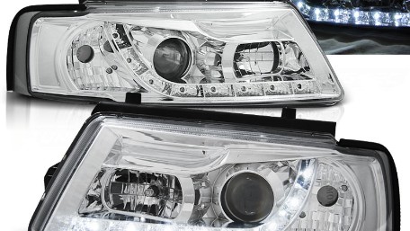 Prednja svjetla LED DayLight (chrome) / Volkswagen Passat B5 3B (11.1996-08.2000), LPVWE6