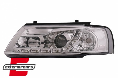 Prednja svjetla LED DayLight (chrome) / Volkswagen Passat B5 3B (11.1996-08.2000), LPVWE6