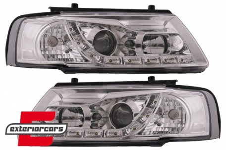 Prednja svjetla LED DayLight (chrome) / Volkswagen Passat B5 3B (11.1996-08.2000), LPVWE6