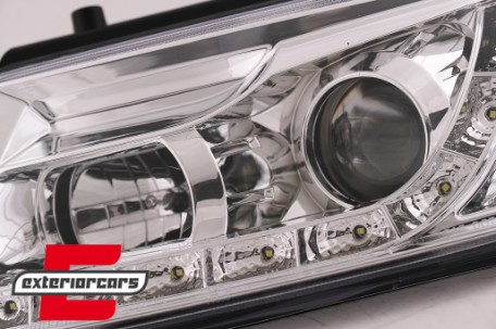 Prednja svjetla LED DayLight (chrome) / Volkswagen Passat B5 3B (11.1996-08.2000), LPVWE6
