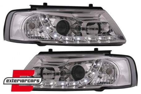 Prednja svjetla LED DayLight (chrome) / Volkswagen Passat B5 3B (11.1996-08.2000), LPVWE6