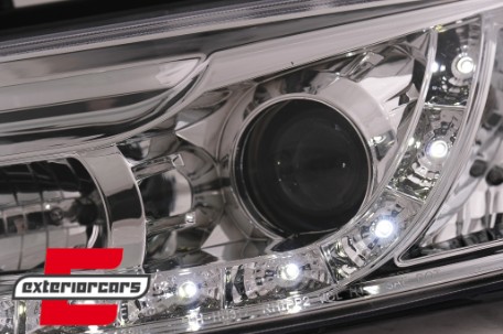 Prednja svjetla LED DayLight (chrome) / Volkswagen Passat B5 3B (11.1996-08.2000), LPVWE6