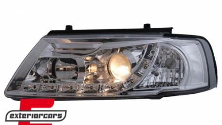 Prednja svjetla LED DayLight (chrome) / Volkswagen Passat B5 3B (11.1996-08.2000), LPVWE6