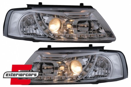 Prednja svjetla LED DayLight (chrome) / Volkswagen Passat B5 3B (11.1996-08.2000), LPVWE6
