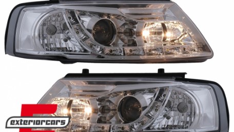 Prednja svjetla LED DayLight (chrome) / Volkswagen Passat B5 3B (11.1996-08.2000), LPVWE6