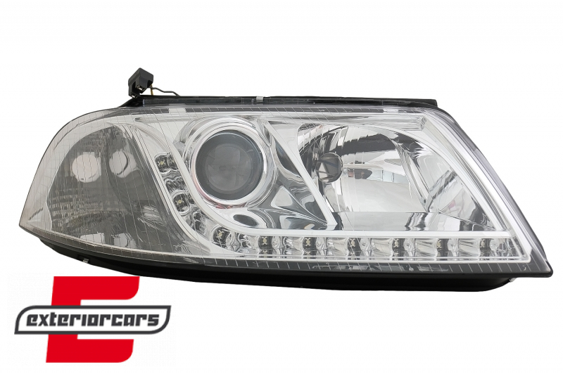 Prednja svjetla LED DayLight (chrome) / Volkswagen Passat B5 3BG (09.2000-03.2005), LPVW55