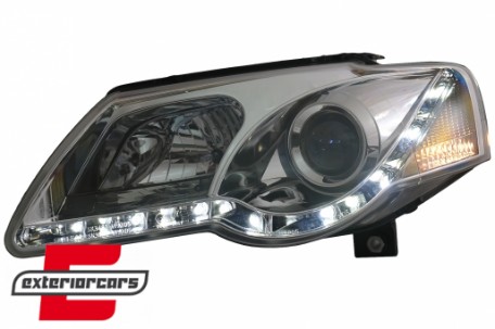 Prednja svjetla LED DayLight (chrome) / Volkswagen Passat B6 3C (03.2005-2010), LPVWC1