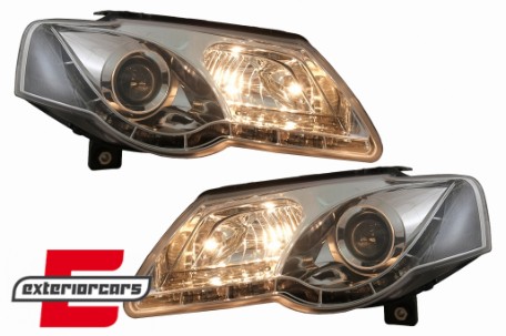 Prednja svjetla LED DayLight (chrome) / Volkswagen Passat B6 3C (03.2005-2010), LPVWC1