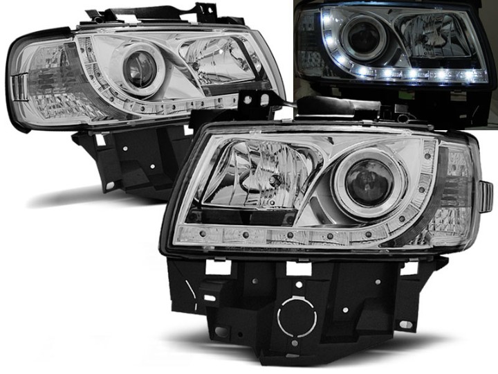 Prednja svjetla LED DayLight (chrome) / Volkswagen T4 Bus (08.1996-03.2003), LPVWB5