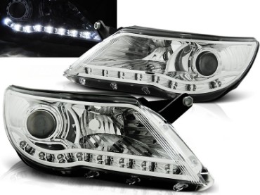 Prednja svjetla LED DayLight (chrome) / Volkswagen Tiguan I (10.2007-2011), LPVWI0