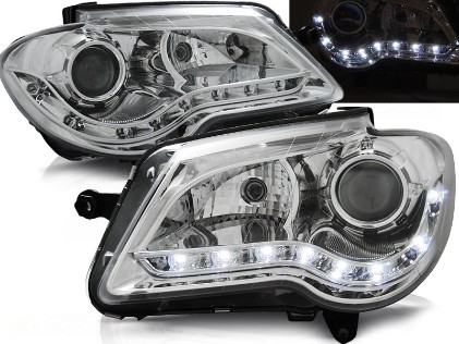 Prednja svjetla LED DayLight (chrome) / Volkswagen Touran Facelift (2006-2010), LPVWF4