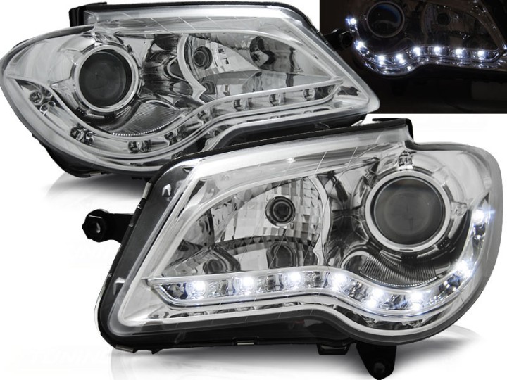 Prednja svjetla LED DayLight (chrome) / Volkswagen Touran Facelift (2006-2010), LPVWF4