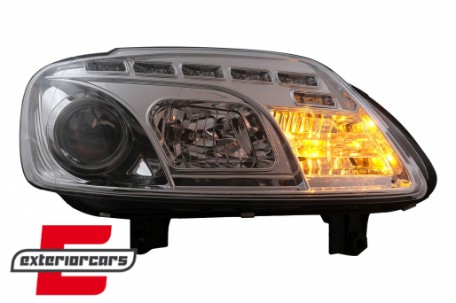 Prednja svjetla LED DayLight (chrome) / VW Caddy (2003-2010) Touran I (2003-2006), LPVWC3