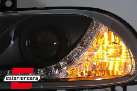 Prednja svjetla LED DayLight (crna) / Alfa Romeo 156 (1997-2003), LPAR02