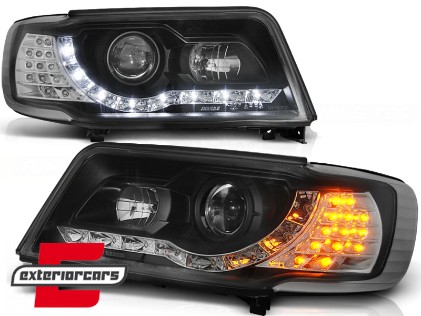 Prednja svjetla LED DayLight (crna) / Audi 100 C4 (1990-1994), LPAU48