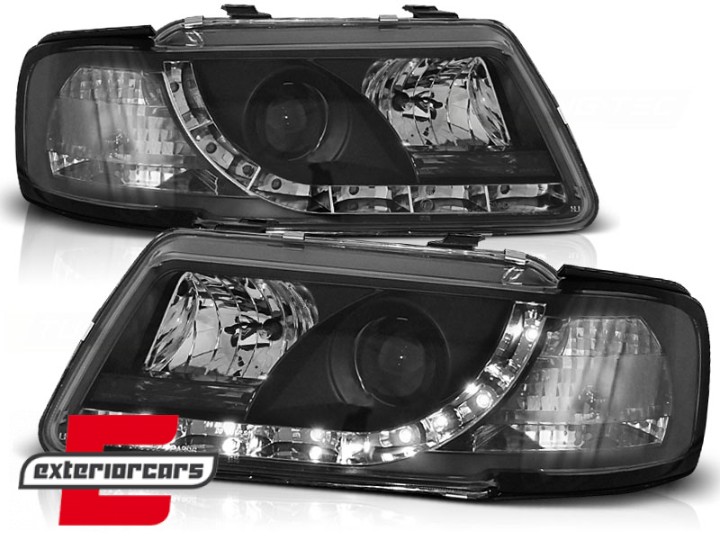 Prednja svjetla LED DayLight (crna) / Audi A3 (1996-2000), LPAU28