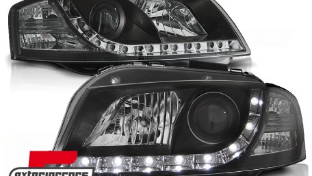 Prednja svjetla LED DayLight (crna) / Audi A3 8P 8PA (2003-2008), LPAU44
