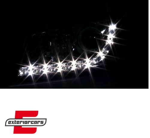 Prednja svjetla LED DayLight (crna) / Audi A3 8P 8PA (2003-2008), LPAU44