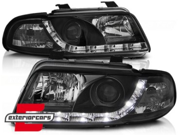 Prednja svjetla LED DayLight (crna) / Audi A4 B5 Facelift (01.1999-09.2000), LPAU36