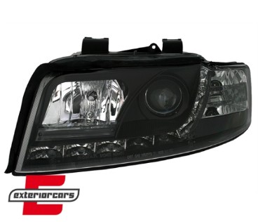 Prednja svjetla LED DayLight (crna) / Audi A4 B6 (2000-2004), LPAU32
