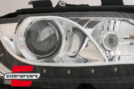 Prednja svjetla LED DayLight (crna) / Audi A4 B6 (2000-2004), LPAU64
