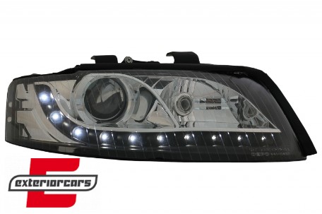Prednja svjetla LED DayLight (crna) / Audi A4 B6 (2000-2004), LPAU64