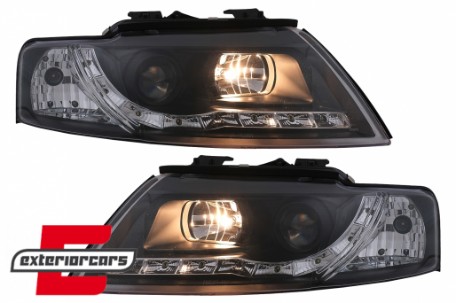 Prednja svjetla LED DayLight (crna) / Audi A4 Cabrio B6 (2002-2006), LPAUF4
