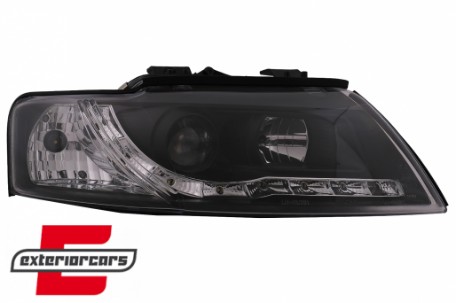 Prednja svjetla LED DayLight (crna) / Audi A4 Cabrio B6 (2002-2006), LPAUF4