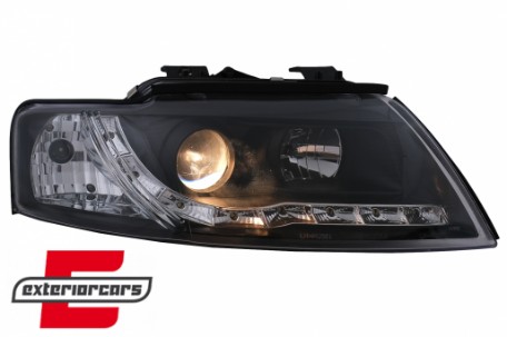 Prednja svjetla LED DayLight (crna) / Audi A4 Cabrio B6 (2002-2006), LPAUF4