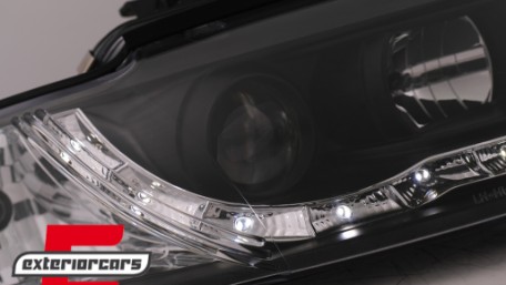 Prednja svjetla LED DayLight (crna) / Audi A4 Cabrio B6 (2002-2006), LPAUF4