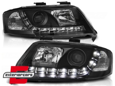 Prednja svjetla LED DayLight (crna) / Audi A6 4B C5 (05.1997-05.2001), LPAU38