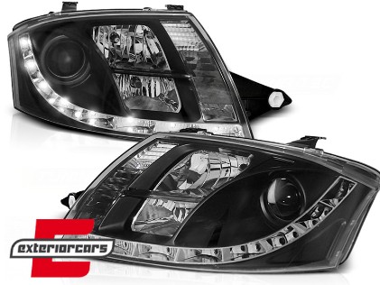 Prednja svjetla LED DayLight (crna) / Audi TT (1999-2006), LPAU50