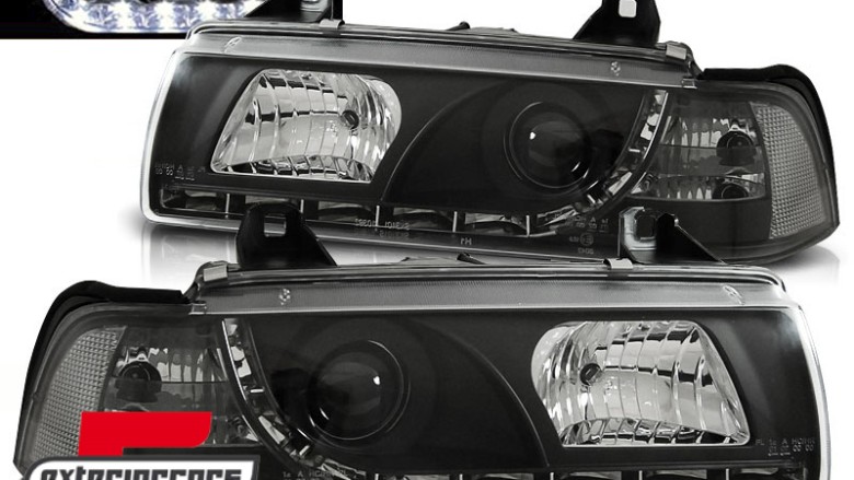 Prednja svjetla LED DayLight (crna) / BMW serije 3 E36 (12.1990-08.1999), LPBM52