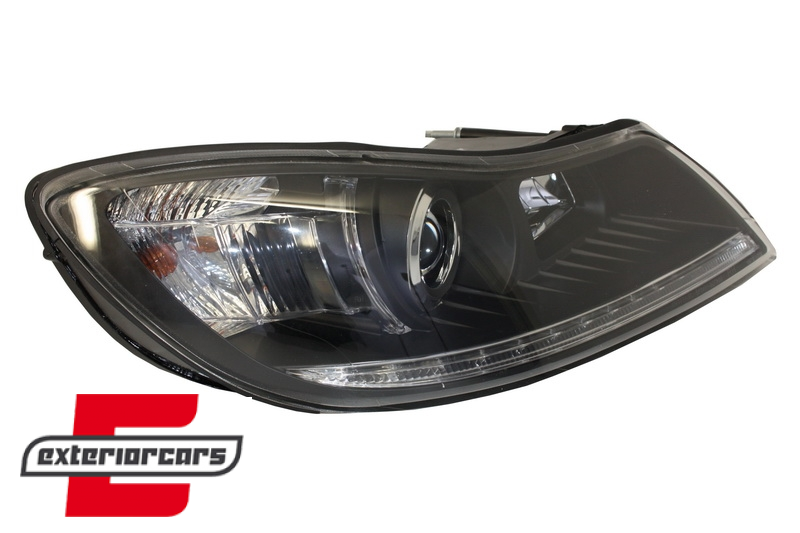 Prednja svjetla LED DayLight (crna) - facelift / Škoda Octavia II facelift (2009-2012), LPSK23