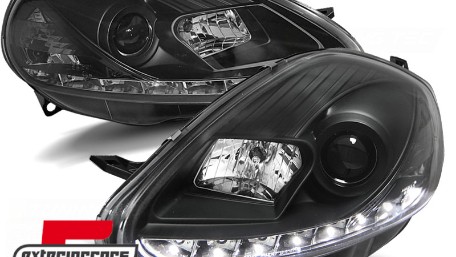 Prednja svjetla LED DAYLIGHT (crna) / Fiat Grande Punto (2008-2009), LPFI26