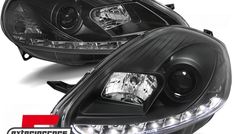 Prednja svjetla LED DAYLIGHT (crna) / Fiat Grande Punto (2008-2009), LPFI26