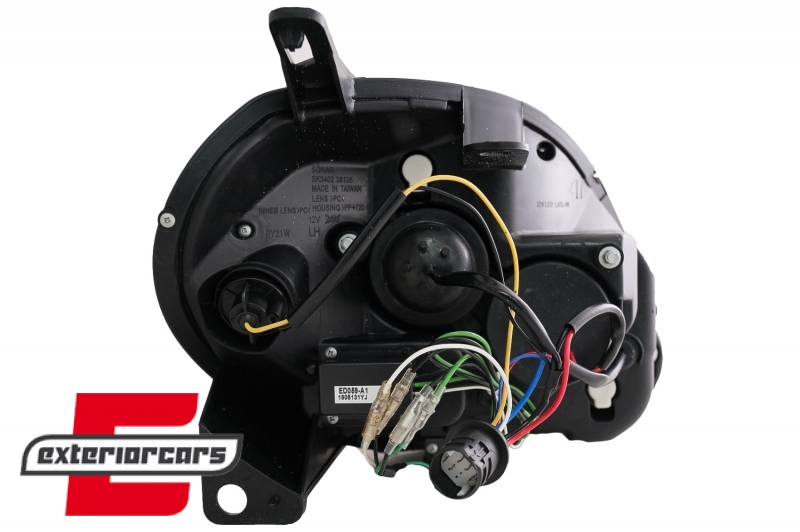 Prednja svjetla LED DAYLIGHT (crna) / Fiat Grande Punto (2008-2009), LPFI26
