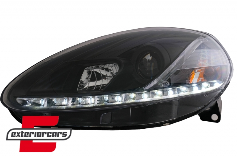 Prednja svjetla LED DAYLIGHT (crna) / Fiat Grande Punto (2008-2009), LPFI26