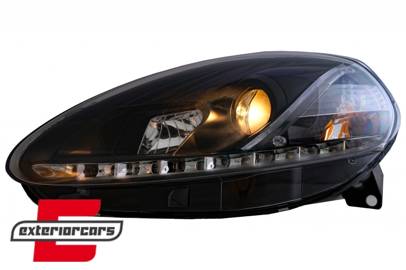 Prednja svjetla LED DAYLIGHT (crna) / Fiat Grande Punto (2008-2009), LPFI26