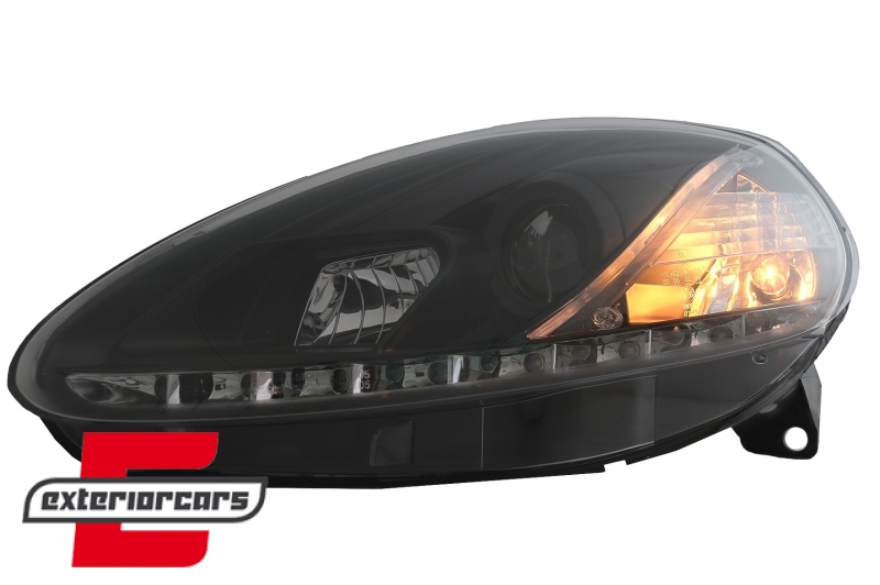 Prednja svjetla LED DAYLIGHT (crna) / Fiat Grande Punto (2008-2009), LPFI26