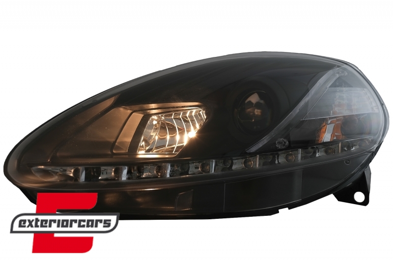 Prednja svjetla LED DAYLIGHT (crna) / Fiat Grande Punto (2008-2009), LPFI26