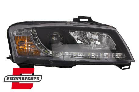 Prednja svjetla LED DayLight (crna) / Fiat Stilo 3p (2001-2008), LPFI12