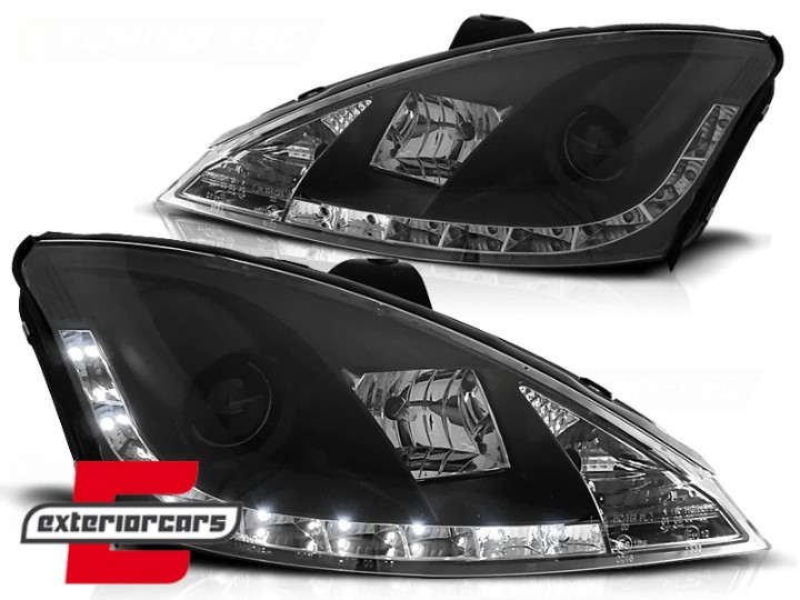 Prednja svjetla LED DayLight (crna) / Ford Focus (1998-10.2001), LPFO23