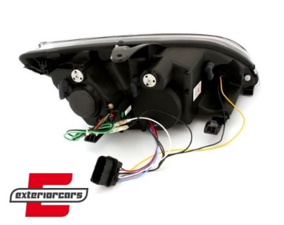Prednja svjetla LED DayLight (crna) / Ford Focus II (2004-01.2008), LPFO21