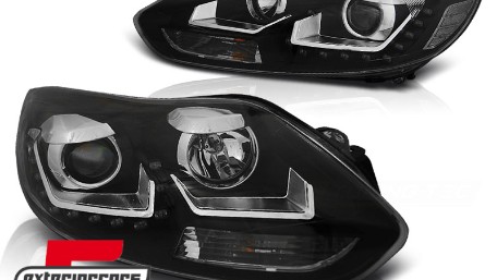 Prednja svjetla LED DayLight (crna) / Ford Focus III Mk3 (2010-2014), LPFO61