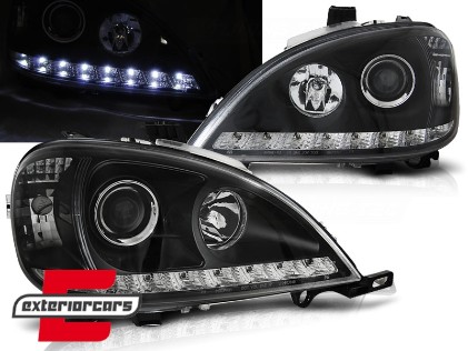 Prednja svjetla LED DayLight (crna) / Mercedes ML-klasa W163 (03.1998-08.2001), LPMEA0