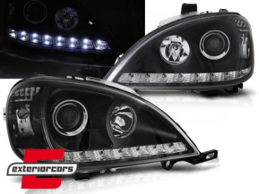 Prednja svjetla LED DayLight (crna) / Mercedes ML klasa W163 (09.2001-2005), LPME85