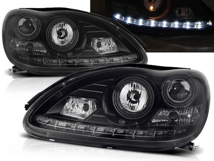 Prednja svjetla LED DayLight (crna) / Mercedes S klasa W220 (1998-2005), LPME52