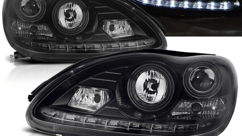 Prednja svjetla LED DayLight (crna) / Mercedes S klasa W220 (1998-2005), LPME52