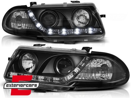 Prednja svjetla LED DayLight (crna) / Opel Astra F (09.1994-1997), LPOP62